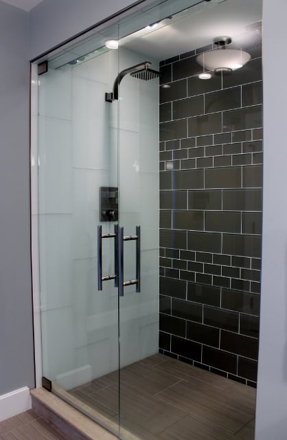 Shower with Glass Tile