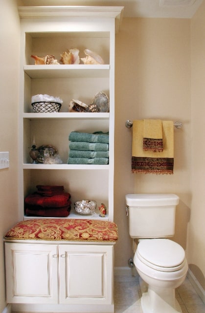 Small Space Storage Option for Master Bath